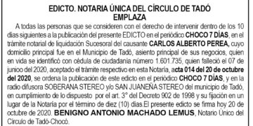 Edicto Carlos Alberto Perea