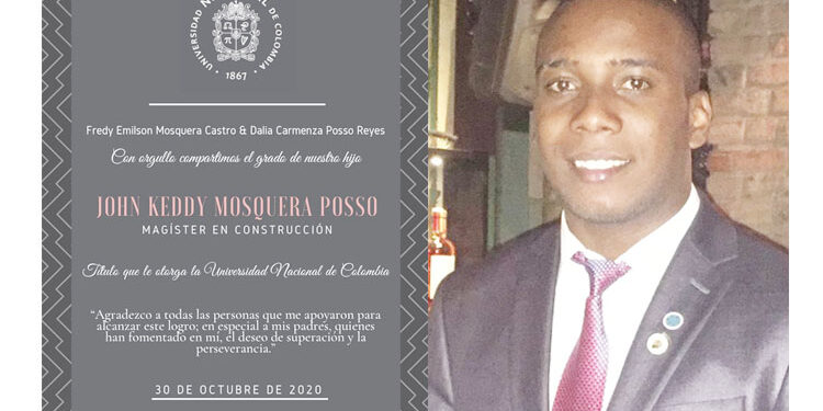 John Keddy Mosquera Posso, Magíster en Construcción