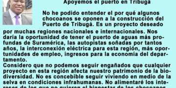 Correo del lector. Apoyo al puerto en Tribugá