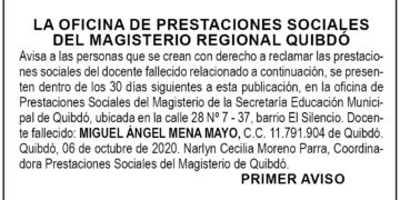 Edicto 1er. aviso Miguel Ángel Mena Mayo