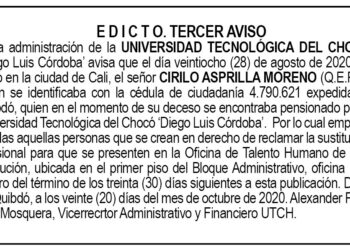 Edicto 3er. aviso Cirilo Asprilla Moreno