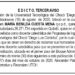 Edicto 3er. aviso María Benilda Cuesta Mena
