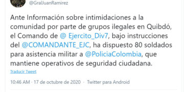 Llegan 80 nuevos soldados a Quibdó para contrarrestar acciones de ilegales