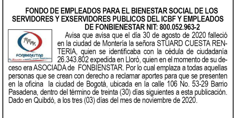Edicto 1er. aviso Stuard Cuesta Rentería