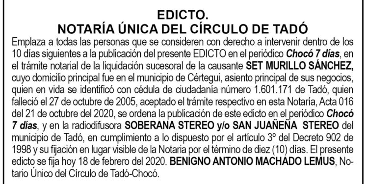 Edicto Set Murillo Sánchez