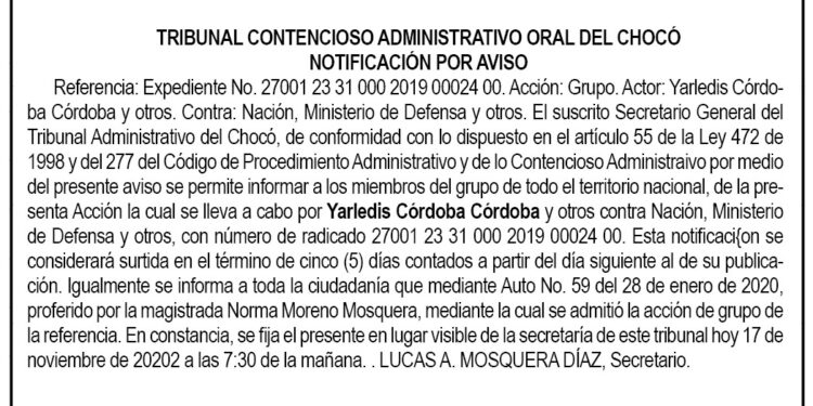 Notificación por aviso