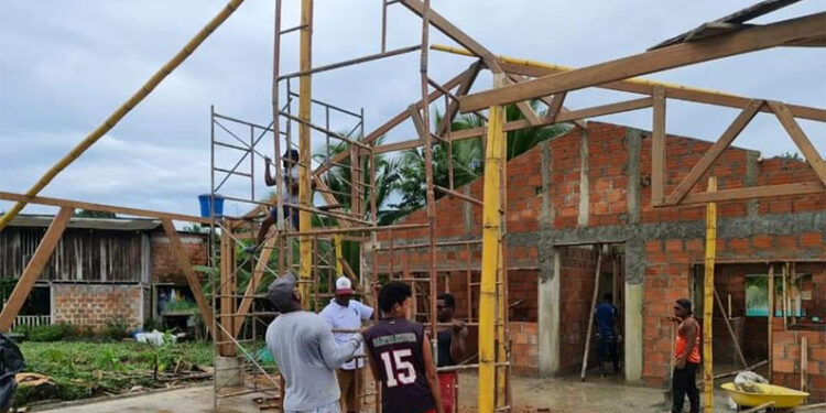 Avanza la casa comunitaria multifuncional de Joví, Nuquí