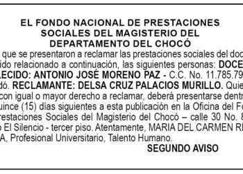 Edicto 2do. aviso Antonio José Moreno Paz