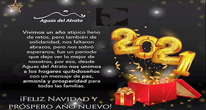 Feliz Navidad desea Aguas del Atrato a todos los quibdoseños