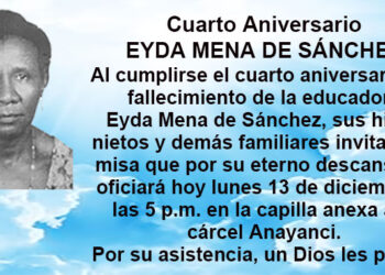 Cuarto Aniversario Eyda Mena de Sánchez