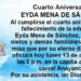 Cuarto Aniversario Eyda Mena de Sánchez