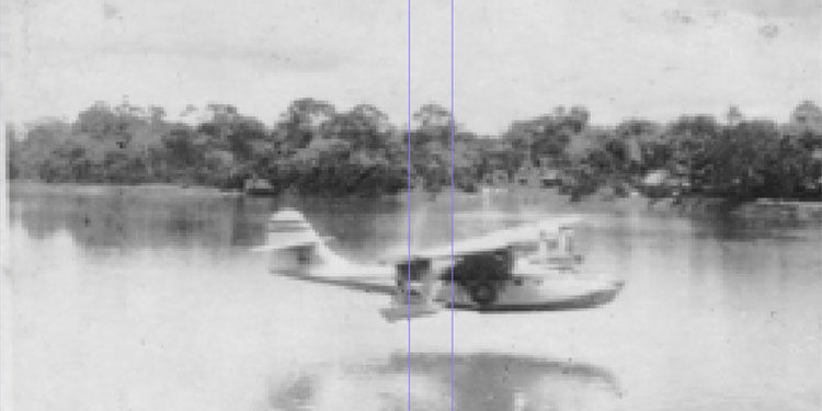 Así acuatizaban los hidroaviones Catalina en el Atrato