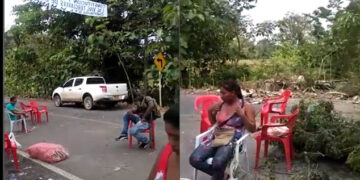 Paso restringido en el tercer día de protesta en la vía  Riosucio-Bajirá