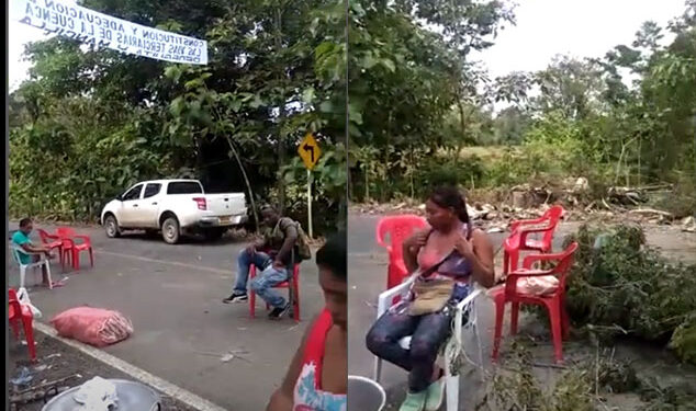 Paso restringido en el tercer día de protesta en la vía  Riosucio-Bajirá