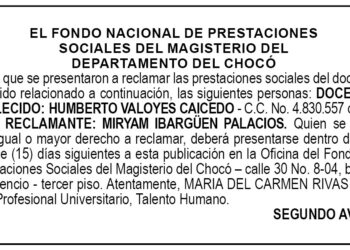 Edicto 2do. aviso Humberto Valoyes Caicedo
