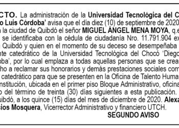 Edicto 2do. aviso Miguel Ángel Mena Moya