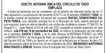 Edicto Rafael Demóstenes Copete Perea