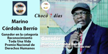Marino Córdoba, premio nacional de derechos humanos en la categoría ‘Toda una Vida’