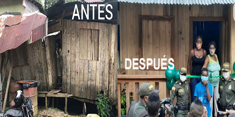 Policía construyó y entregó vivienda en Quibdó