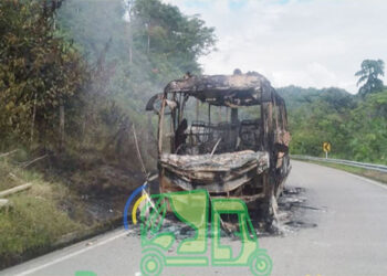 ELN quemó bus en El Tabor, Tadó