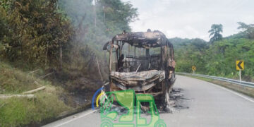 ELN quemó bus en El Tabor, Tadó