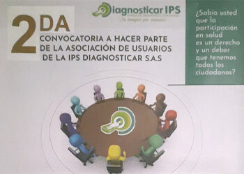 2da. convocatoria a hacer parte de la Asociación de Usuarios de la IPS Diagnosticar S.A.S.