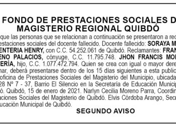 Edicto 2do. aviso Soraya Martina Rentería Henry