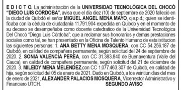 Edicto 2do. aviso Miguel Ángel Mena Mayo