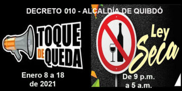 Toque de queda y ley seca en Quibdó