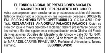 Edicto 2do. aviso Antonio Ever Copete Murillo
