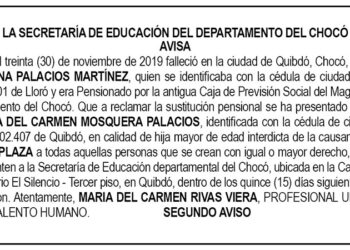 Edicto 2do. aviso Genarina Palacios Martínez