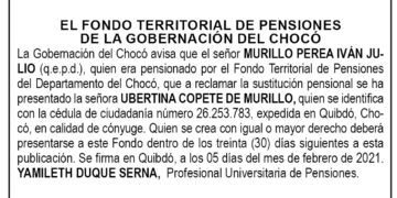Edicto Iván Julio Murillo Perea