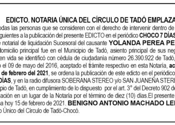 Edicto Yolanda Perea Perea