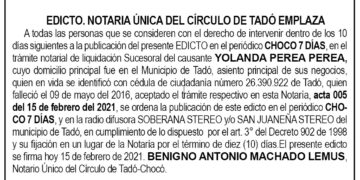 Edicto Yolanda Perea Perea
