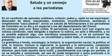 Correo del lector: Saludo y un consejo a los periodistas