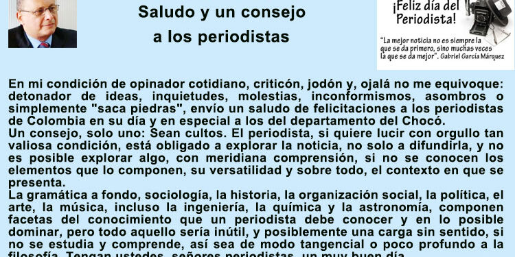 Correo del lector: Saludo y un consejo a los periodistas