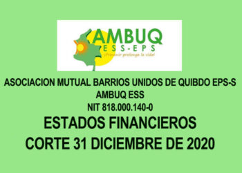 EPS-S AMBUQ ESS: Estados Financieros, Corte 31 diciembre de 2020