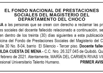 Edicto 1er. aviso Escilda Cuesta de Mena