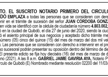Edicto Juan Córdoba González