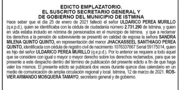 Edicto Uldarico Perea Murillo