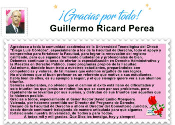 Guillermo Ricard Perea: agradecimiento laboral