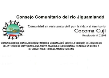 «MinInterior viola autonomía del Consejo Comunitario de Jiguamiandó»