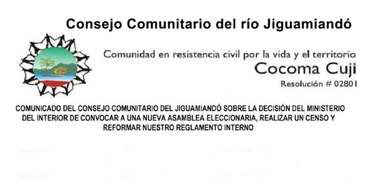 «MinInterior viola autonomía del Consejo Comunitario de Jiguamiandó»