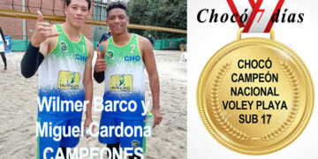 Medalla de Oro para Chocó en nacional de Voley Playa