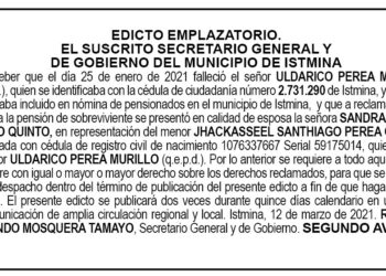 Edicto 2do. aviso Uldarico Perea Murillo