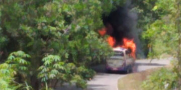 Incendian bus de pasajeros en el sector Yuto-Cértegui