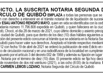 Edicto Esaú Antonio Rengifo Mayo