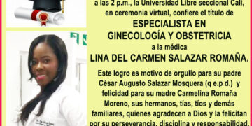 Lina Salazar Romaña, Especialista en Ginecología y Obstetricia