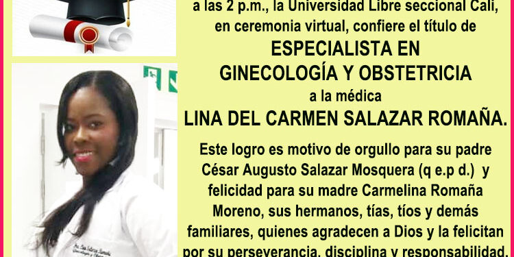 Lina Salazar Romaña, Especialista en Ginecología y Obstetricia