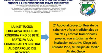 Beté, Institución Educativa Agropecuaria Diego Luis Córdoba